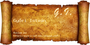Győri István névjegykártya
